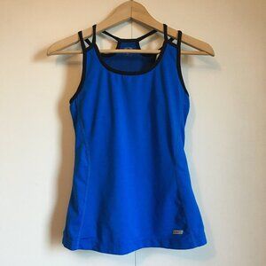 Bright Blue Athletic Works Racerback Tank Top With Integrated Padded Bra